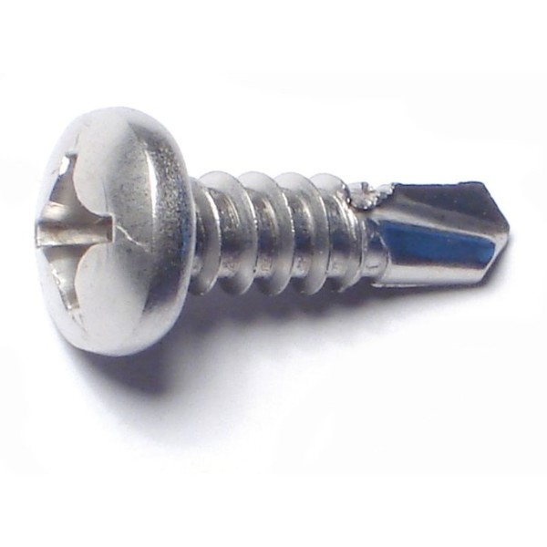 Midwest Fastener Self-Drilling Screw, #12 x 3/4 in, Stainless Steel Pan Head Phillips Drive, 12 PK 79108